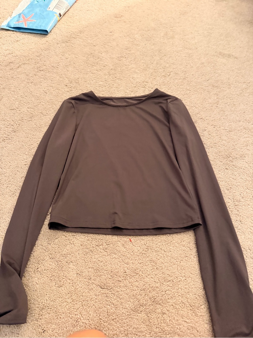 Long-Sleeve Women's Top in Dark Brown ish purple